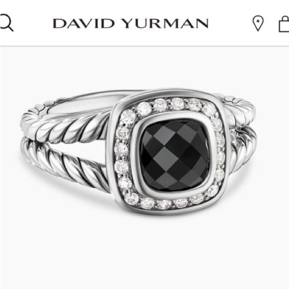 David Yurman Petite Albion Ring with Diamonds 7mm - Picture 1 of 8